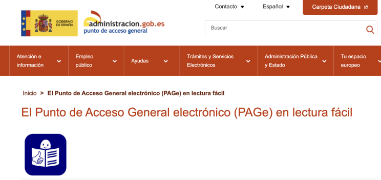 PAGe en lectura fácil